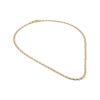 Foto 3 | Cadena Gargantilla Dama Trenza 40 Cm 3 Oros Sólido 14k