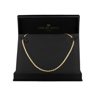 Foto 4 | Cadena Gargantilla Dama Trenza 40 Cm 3 Oros Sólido 14k