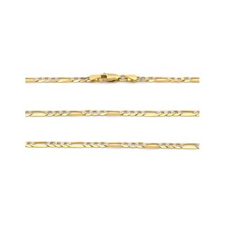 Foto 2 | Cadena Figaro Diamantada 2.5 Mm 60 Cm Oro Sólido 14k