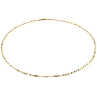 Foto 3 | Cadena Figaro Diamantada 2.5 Mm 60 Cm Oro Sólido 14k