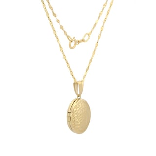 Foto 3 | Cadena Con Dije Relicario Oval Facetado Oro Sólido 14k