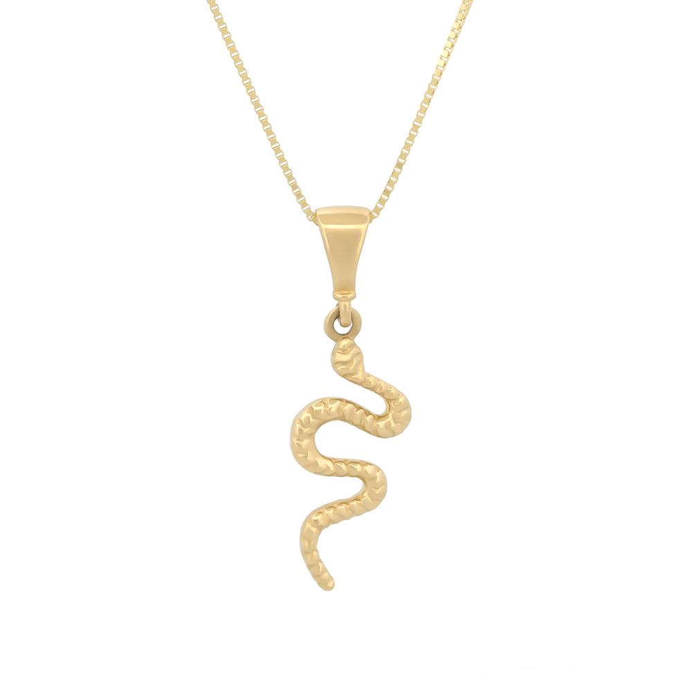 Cadena Y Dije Serpiente Oro Sólido 14k