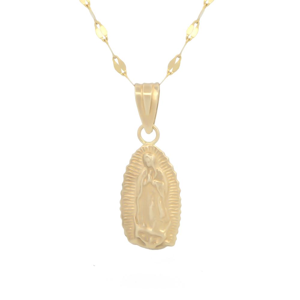 Foto 1 | Cadena Con Dije Virgen 1.4 Cm Bautizo Oro 10k Sólido
