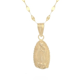 Foto 1 | Cadena Con Dije Virgen 1.4 Cm Bautizo Oro 10k Sólido