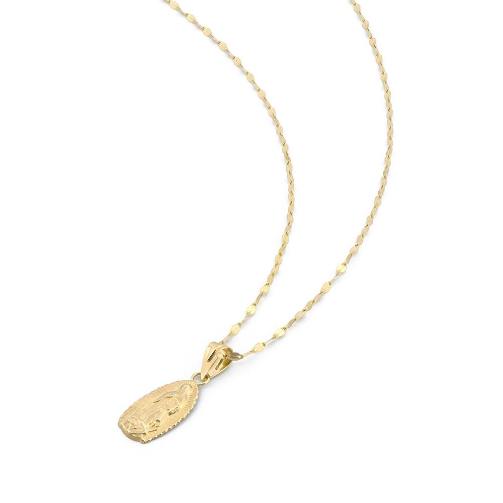 Foto 5 pulgar | Cadena Con Dije Virgen 1.4 Cm Bautizo Oro 10k Sólido