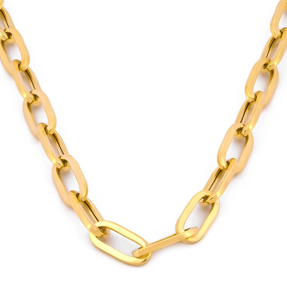 Foto 1 | Cadena Gargantilla Clip 6 Por 2.5 Mm 60 Cm Oro Sólido 14k