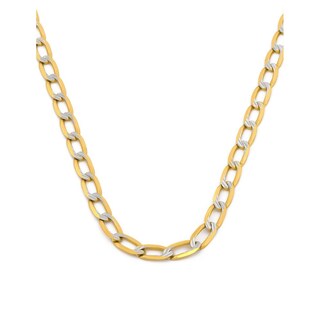 Foto 1 | Cadena Barbada Inglesa Diamantada 55 Cm 3 Mm Oro Italiano Sólido 14k