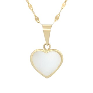 Foto 1 | Cadena Gargantilla Dije Corazón Abulón 1 Cm Oro Sólido 10k