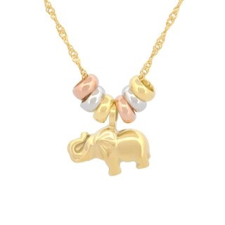 Foto 1 | Cadena Gargantilla Dama Elefante Aros 3 Oros 10k Sólido