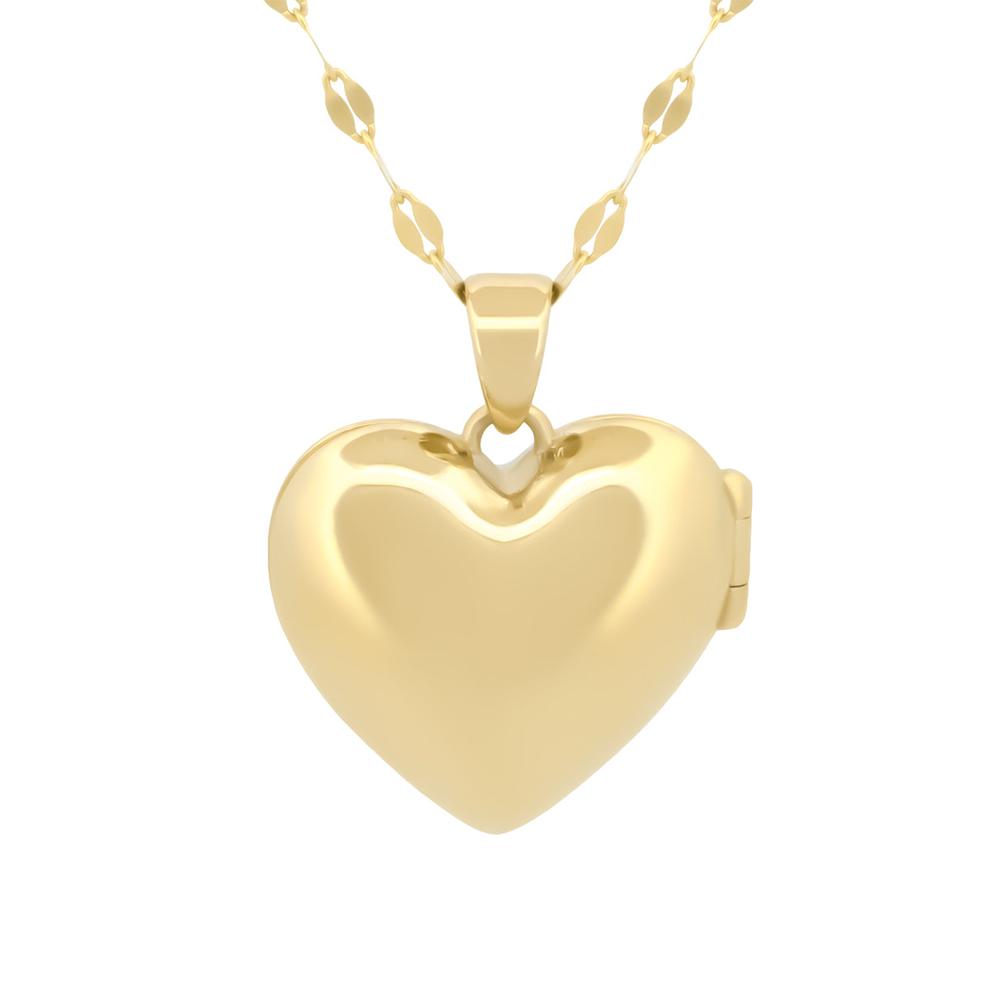 Foto 2 pulgar | Cadena Con Dije Relicario De Corazón Oro Sólido 10k