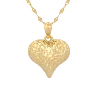 Foto 1 | Cadena Gargantilla Corazon Facetado 1.3 Cm Oro Amarillo 10k