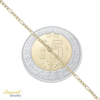 Foto 3 | Cadena Italiana Figaro Hueca De 10k Calibre 3.5mm, 60 Cm