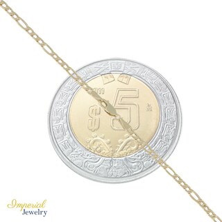 Foto 3 | Cadena Italiana Figaro Hueca De 10k Calibre 3.5mm, 50 Cm