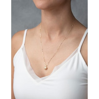 Foto 5 | Cadena Gargantilla Corazón Facetado Mediano Oro Amarillo Sólido 14k