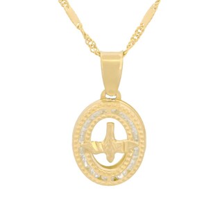 Foto 1 | Cadena Medalla Espíritu Santo 1.1 Cm Oro Sólido 10k