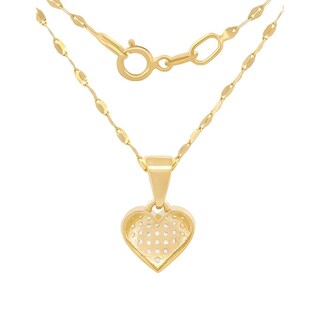 Foto 3 | Cadena Gargantilla Corazon Zirconias 0.9 Cm Oro Solido 10k