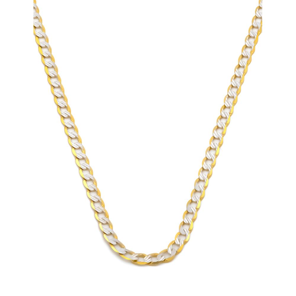 Cadena Barbada Diamantada 2.5 Mm 60 Cm Oro Sólido 14k