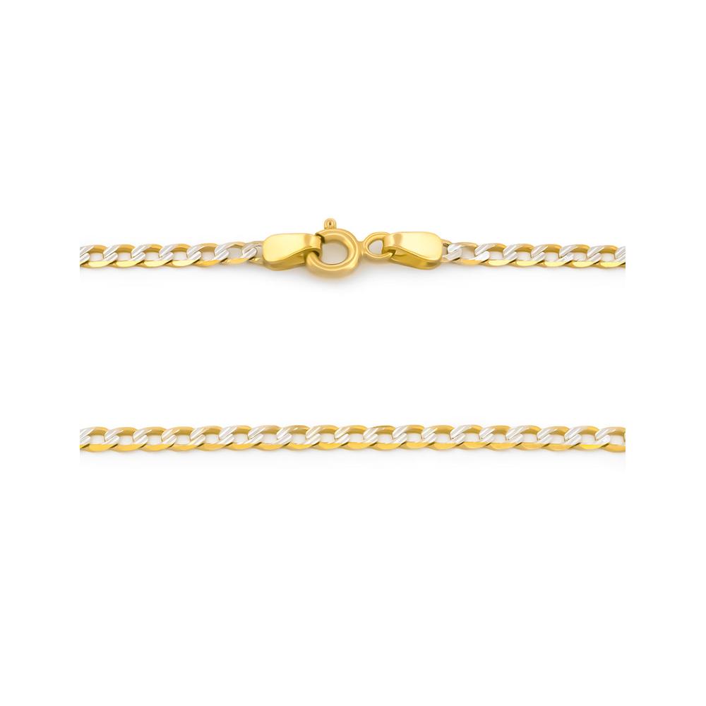 Foto 3 pulgar | Cadena Barbada Diamantada 2.5 Mm 60 Cm Oro Sólido 14k