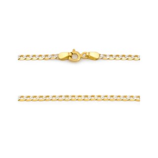 Foto 2 | Cadena Barbada Diamantada 2.5 Mm 60 Cm Oro Sólido 14k