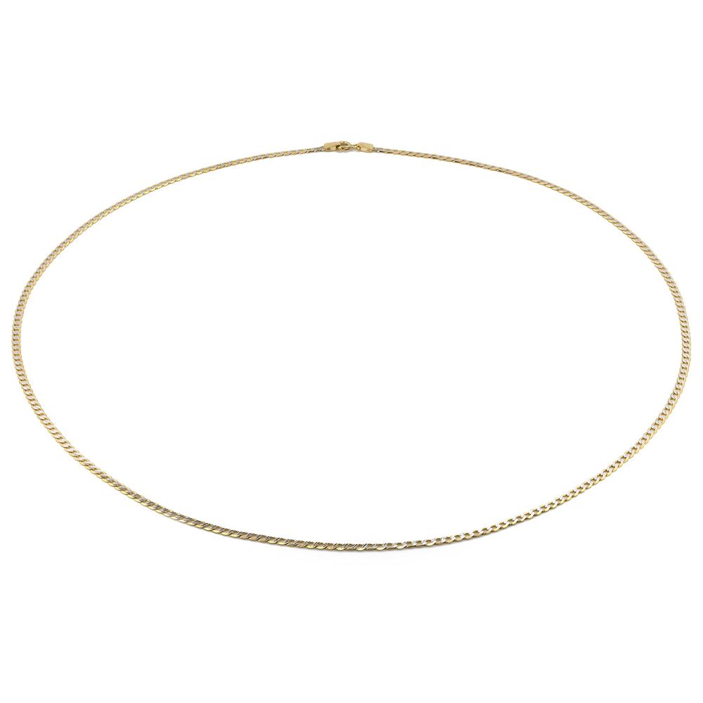 Foto 4 pulgar | Cadena Barbada Diamantada 2.5 Mm 60 Cm Oro Sólido 14k