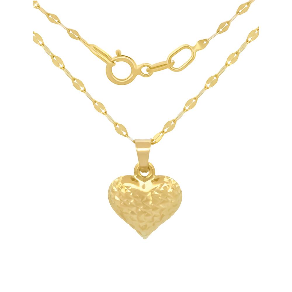 Foto 2 | Cadena Y Dije Corazon Facetado Oro Solido 10k