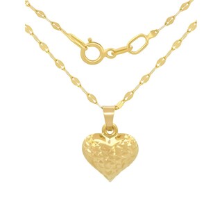 Foto 2 | Cadena Y Dije Corazon Facetado Oro Solido 10k