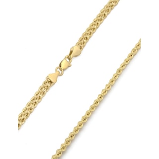 Foto 2 | Cadena Gargantilla Dama Trenzada 3 Mm Oro Sólido 14k