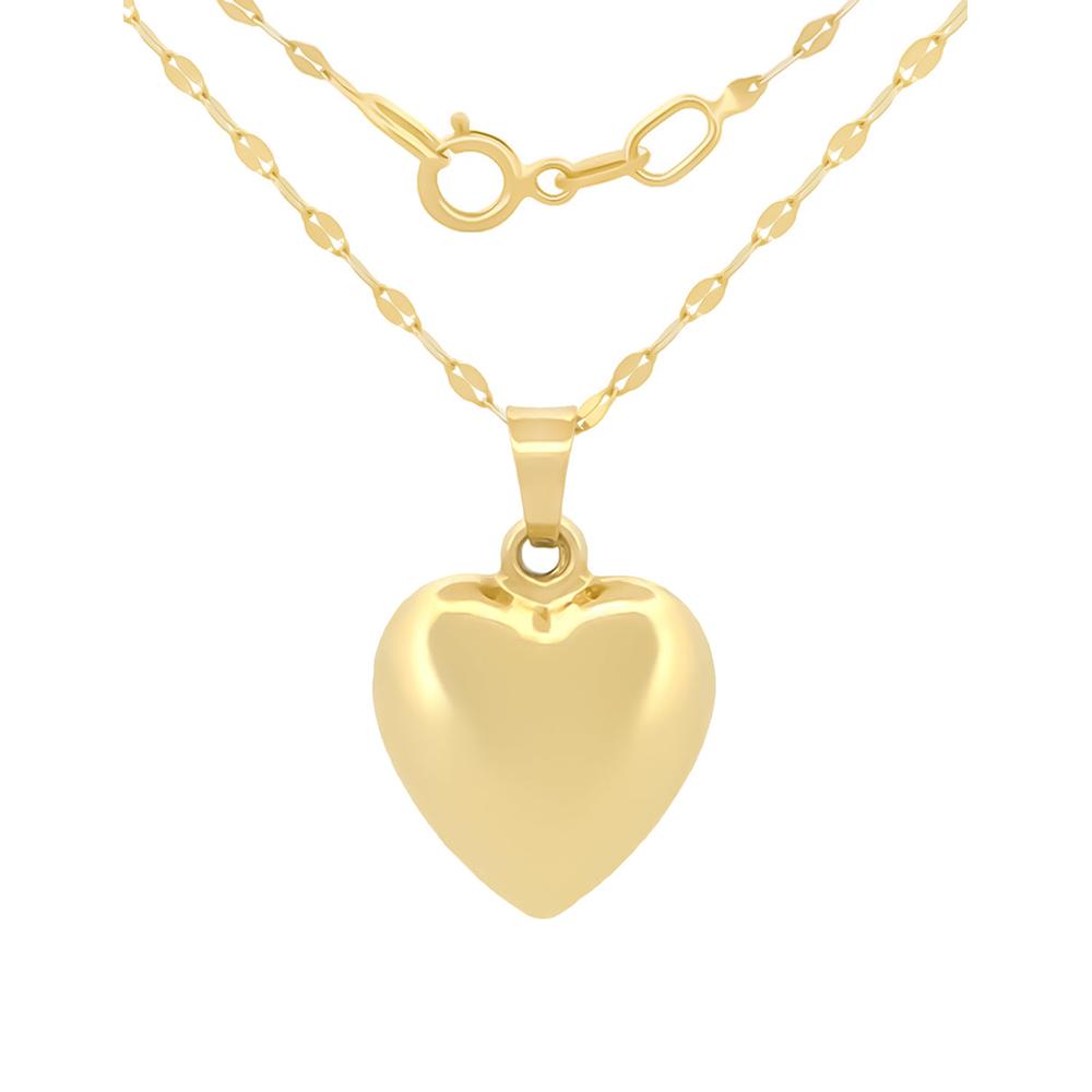 Foto 2 | Gargantilla Corazon Mediano Liso 1.2 Cm Oro Sólido 14k