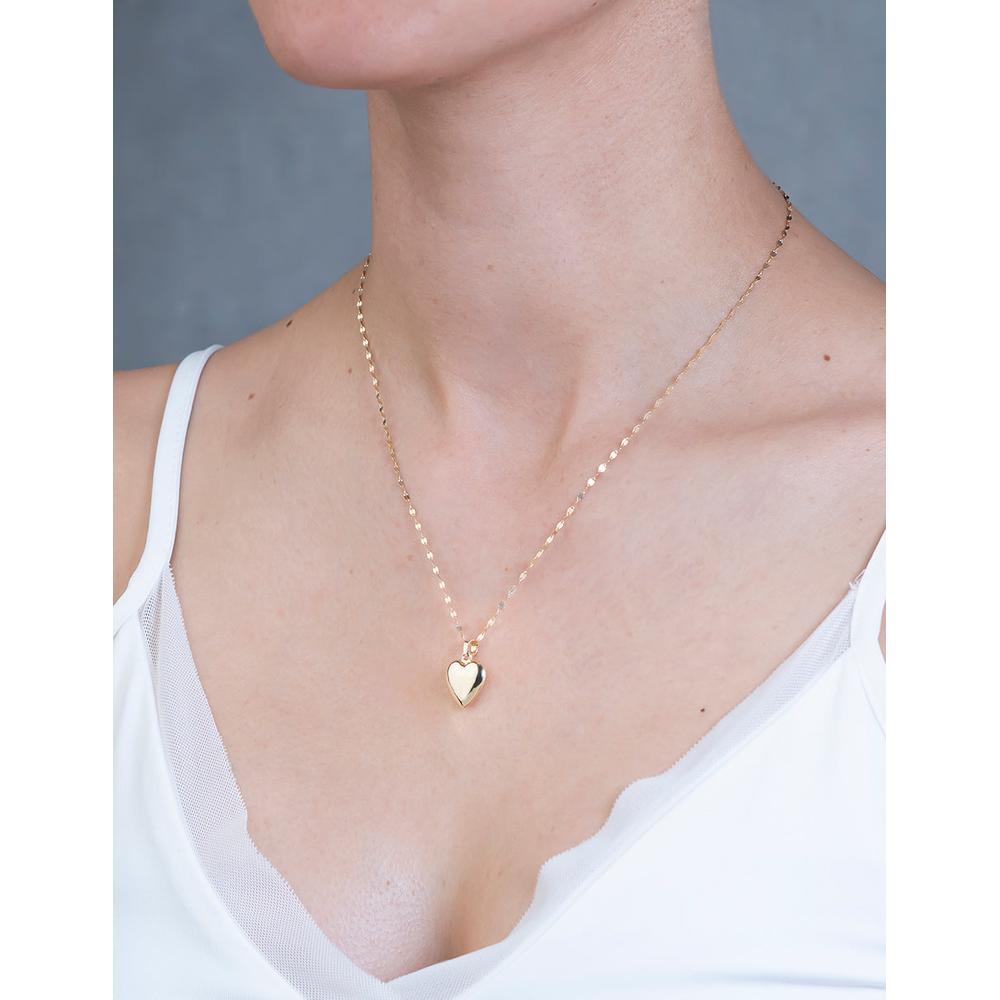 Foto 4 | Gargantilla Corazon Mediano Liso 1.2 Cm Oro Sólido 14k