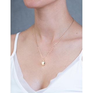 Foto 4 | Gargantilla Corazon Mediano Liso 1.2 Cm Oro Sólido 14k