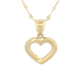 Foto 1 | Cadena Con Dije Corazón Contorno 1.3 Cm Oro Sólido 10k