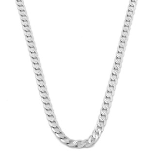 Foto 1 | Cadena Barbada 60 Cm 3 Mm Oro Blanco Sólido 14k