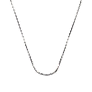 Foto 1 | Cadena Cubo Oro Blanco Italiano Sólido 14k 50 Cm