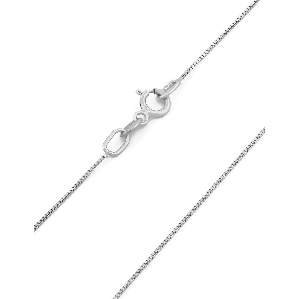 Foto 3 pulgar | Cadena Cubo Oro Blanco Italiano Sólido 14k 50 Cm