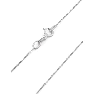 Foto 2 | Cadena Cubo Oro Blanco Italiano Sólido 14k 50 Cm