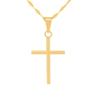 Foto 1 | Cadena Y Dije Cruz Tubo 2.6 Cm Oro Sólido 10k