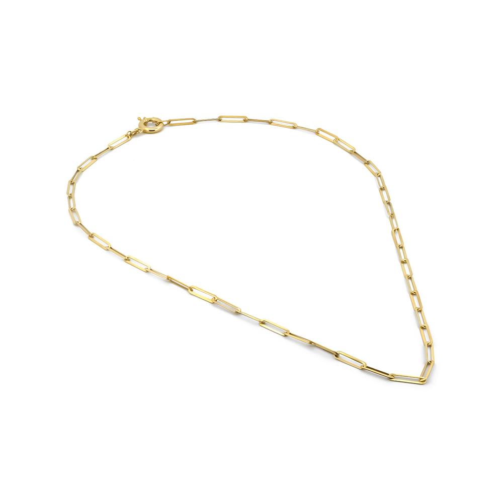 Foto 4 pulgar | Cadena Gargantilla Clip 45 Cm 3 Mm Oro Sólido 10k