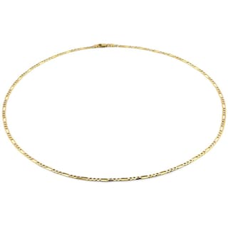 Foto 3 | Cadena Figaro Diamantada 2.5 Mm 65 Cm Oro Sólido 14k