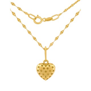 Foto 3 | Cadena Gargantilla Corazón Puntos 0.8 Cm Oro Solido 14k