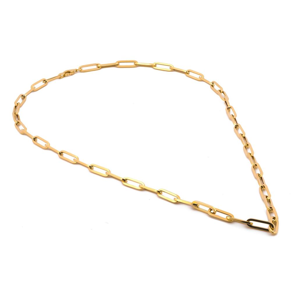 Foto 4 pulgar | Cadena Clip 5 Mm Por 12 Mm 55 Cm Oro Sólido 10k