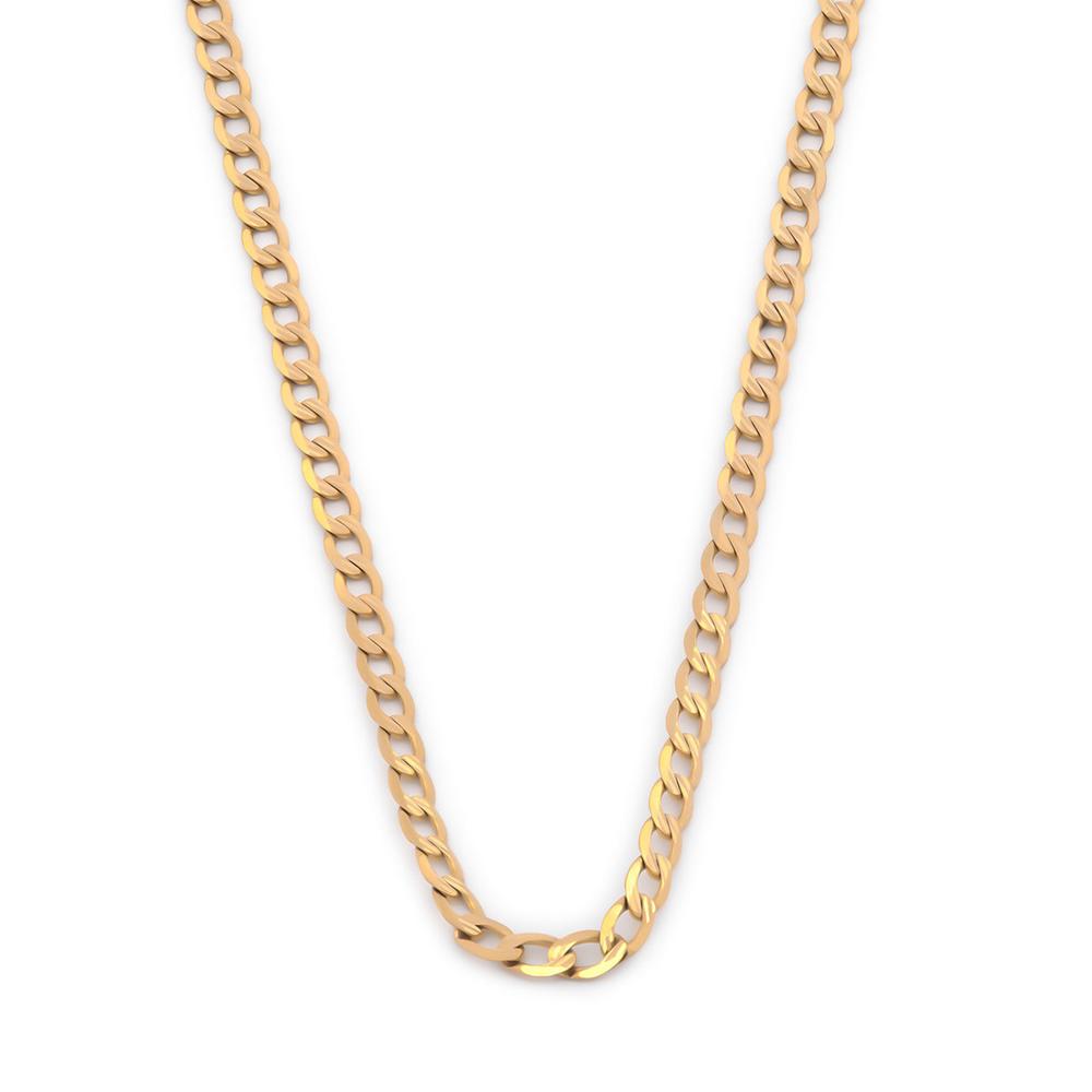 Foto 1 | Cadena Estilo Barbada Oro Amarillo Sólido 14k 50 Cm