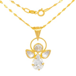Foto 1 | Cadena Y Dije Angel Bisel 1.9 Cm Oro Sólido 10k