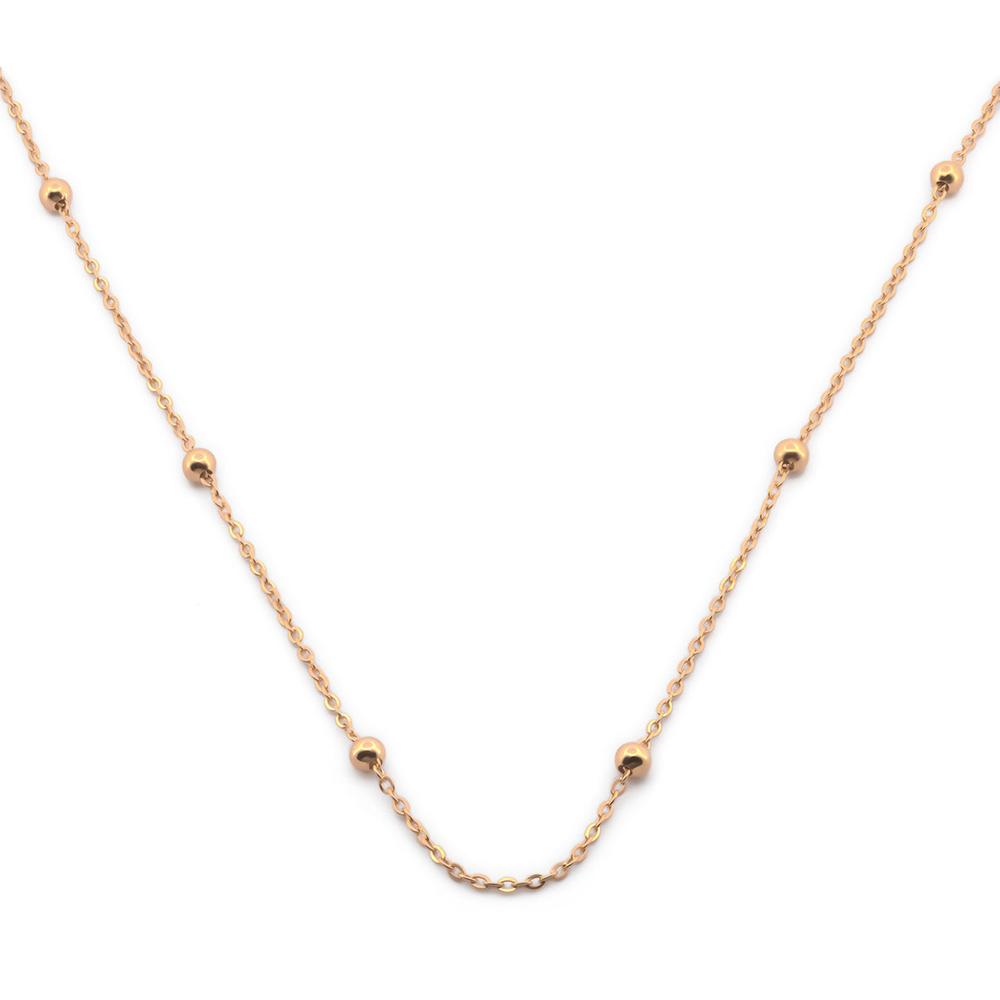 Cadena Viviana En Oro Amarillo Sólido 18k 45 Cm