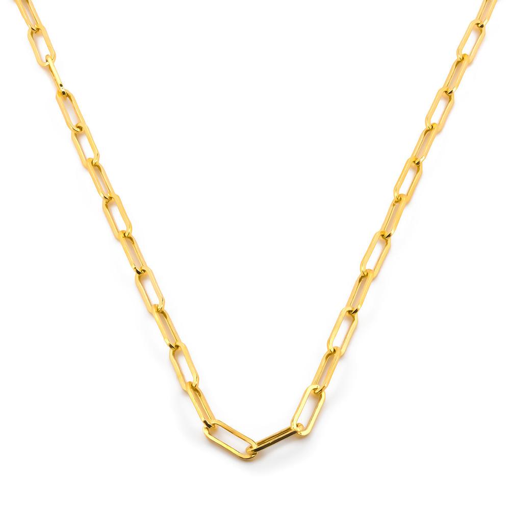 Foto 1 | Cadena Gargantilla Clip 2 Por 5 Mm 50 Cm Oro Sólido 14k