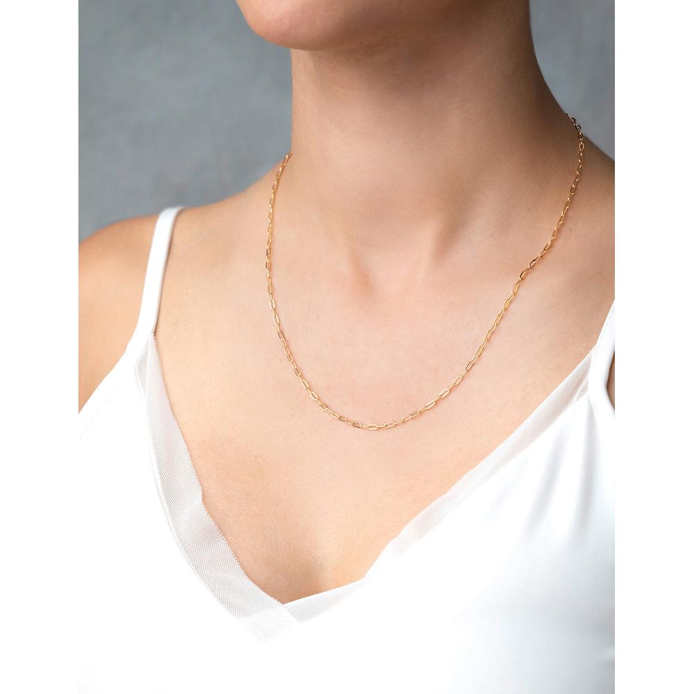 Foto 5 | Cadena Gargantilla Clip 2 Por 5 Mm 50 Cm Oro Sólido 14k