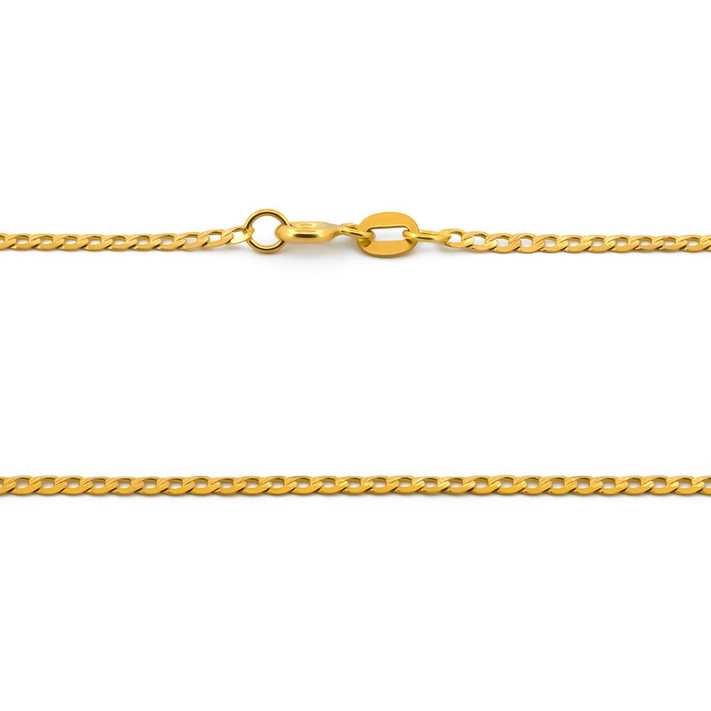 Foto 3 pulgar | Cadena Barbada 50 Cm 2 Mm Oro Italiano Sólido 14k