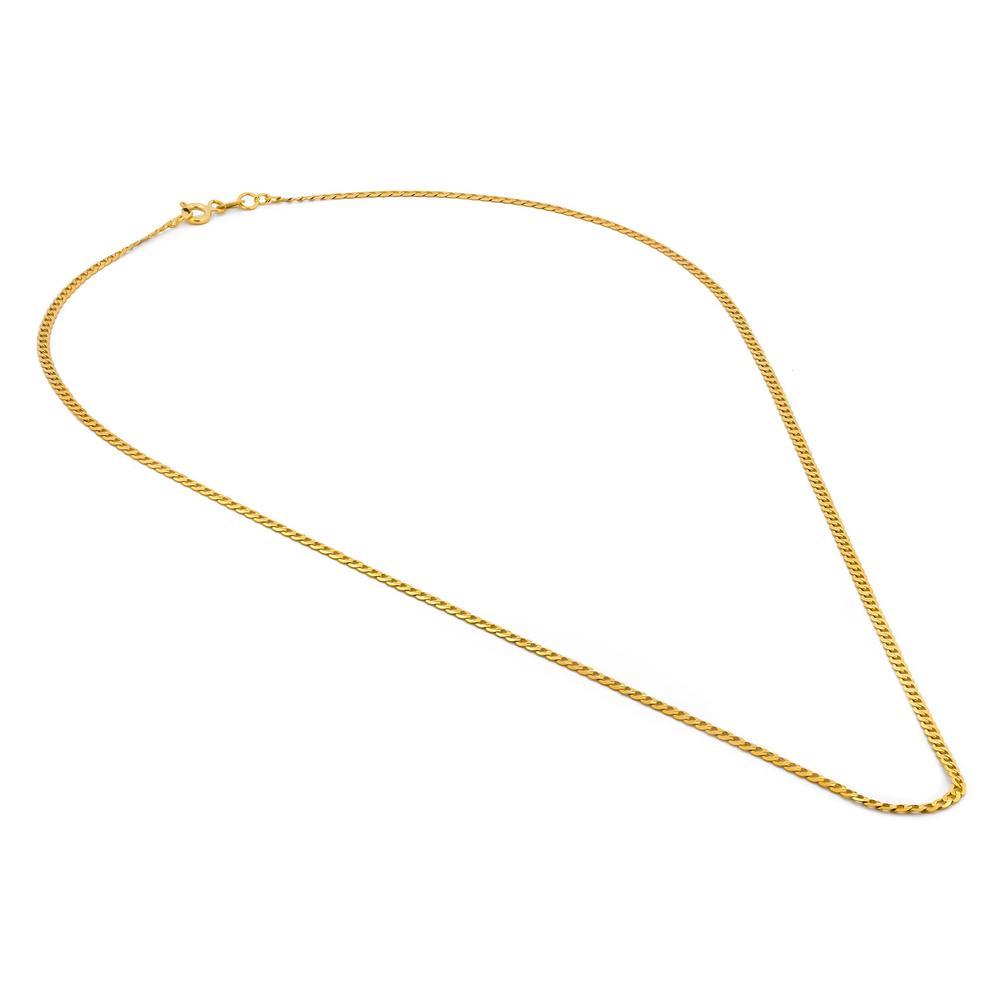 Foto 4 pulgar | Cadena Barbada 50 Cm 2 Mm Oro Italiano Sólido 14k