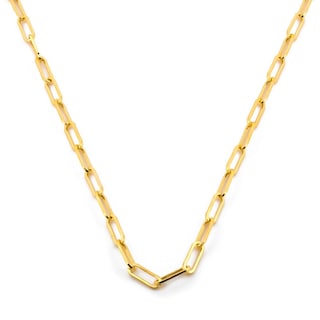 Foto 1 | Cadena Gargantilla Clip 2 Por 5 Mm 45 Cm Oro Sólido 14k