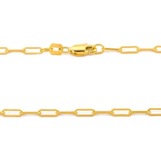 Foto 2 | Cadena Gargantilla Clip 2 Por 5 Mm 45 Cm Oro Sólido 14k