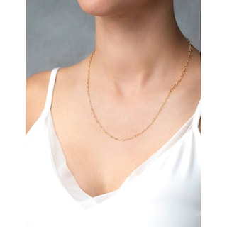 Foto 5 | Cadena Gargantilla Clip 2 Por 5 Mm 45 Cm Oro Sólido 14k